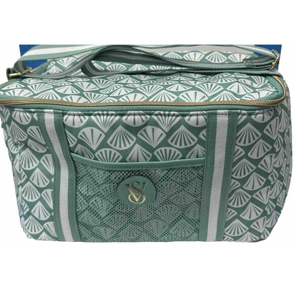 Victoria's Secret Insulated Cooler Lunch Bag SPRING 2023 Aqua Green Seashell - Picture 1 of 5